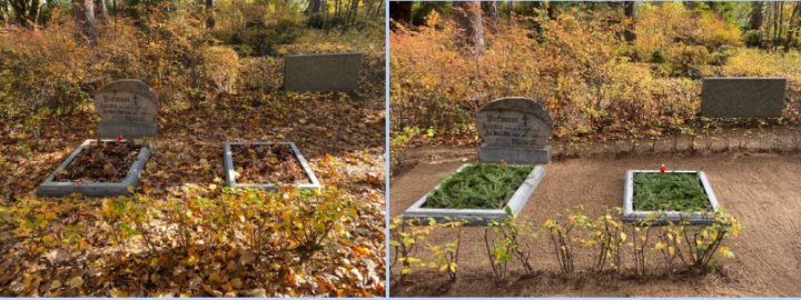 Grave cleaning 