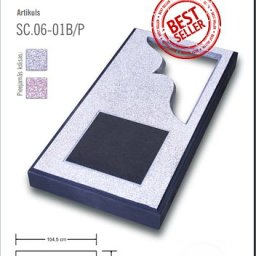Preview image for  Бетонное надгробие с открытым уголком и гранитной пластиной