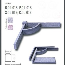 Preview image for  Бетонные, декоративные, ограждающие бордюры для периметра участка места захоронения