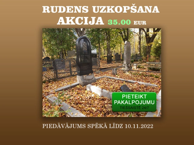 Kapavietu uzkopšana, rekonstrukcija un labiekārtošana