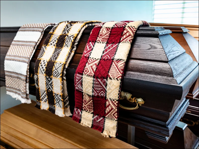 Traditional blankets for coffins