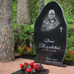 Preview image for  Колотый гранитный памятник овальной формы