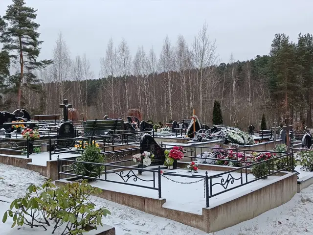 Ziemas klusums 18. Novembra ielā: kapakmeņi un pieminekļi zem sniega.